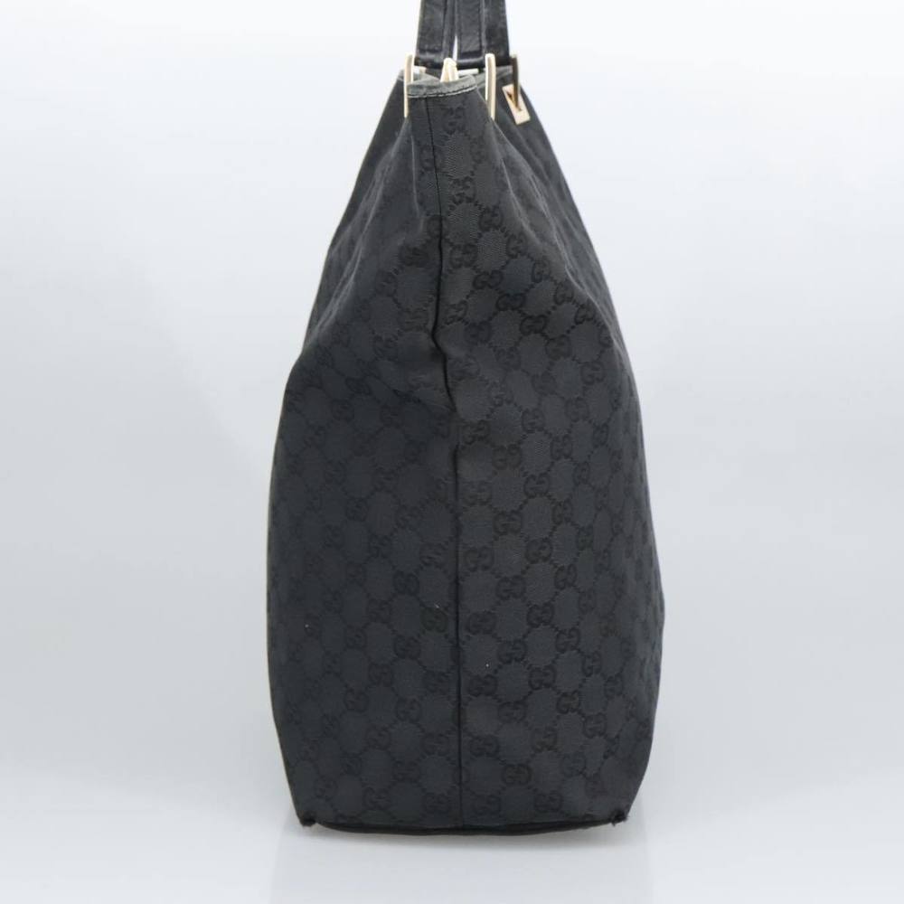 GUCCI GG Canvas Tote Bag Black Gold 002 1097 2404 Auth 97577 - Picture 3 of 16